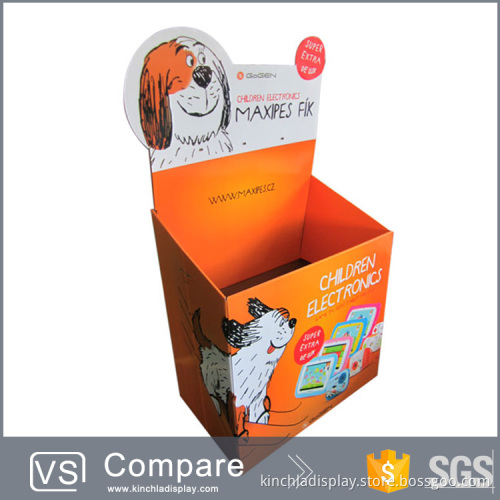 Large Capacity Recyclable Retail Cardboard Dump Bins with Peg Hooks
